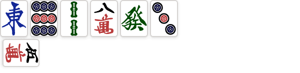 リーチ宣言牌が手出しかどうかを見る (麻雀の手出しの図)
